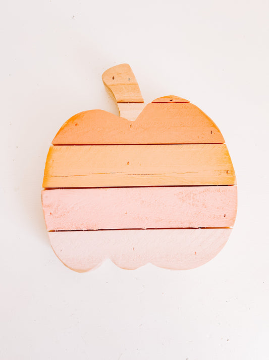 8" Wood Slat Pumpkin • Ready to ship!